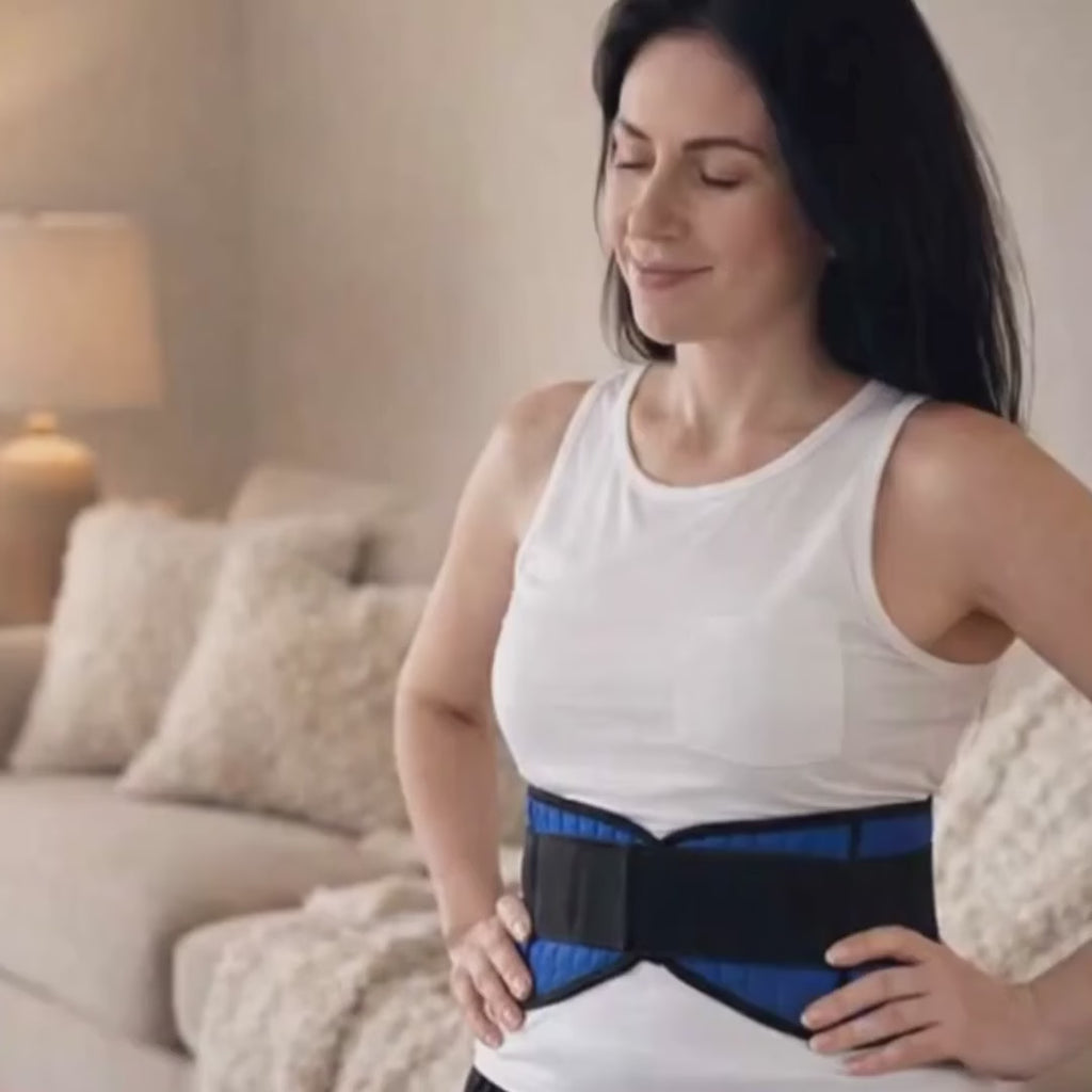 ceinture chauffante bleu